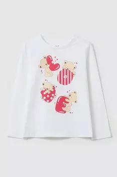 Лонгслив хлопковый с принтом OVS