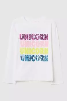 Лонгслив хлопковый с принтом OVS