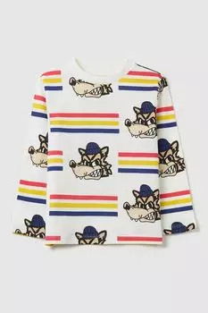 Лонгслив хлопковый с принтом OVS