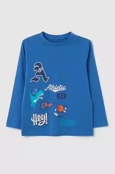 Лонгслив хлопковый с принтом OVS