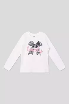 Лонгслив хлопковый с принтом OVS