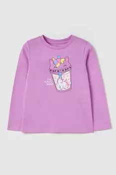 Лонгслив хлопковый с принтом OVS