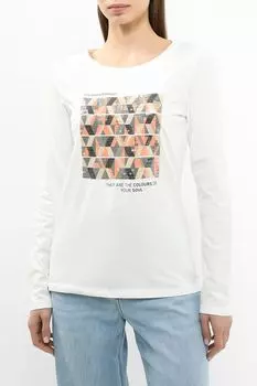 Лонгслив хлопковый с принтом s.Oliver