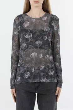 Лонгслив хлопковый с принтом Тереза - цветы ARTOGRAPH