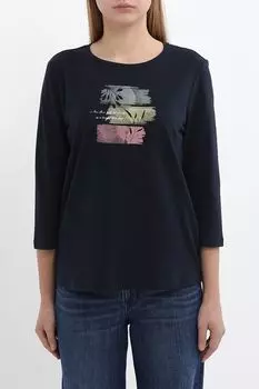 Лонгслив хлопковый с принтом TOM TAILOR