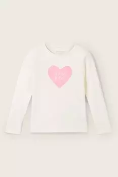 Лонгслив хлопковый с принтом TOM TAILOR