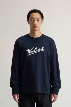 Лонгслив хлопковый с принтом Woolrich