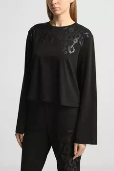 Лонгслив хлопковый с широким рукавом Ea7