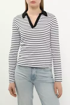 Лонгслив хлопковый с v-вырезом OVS