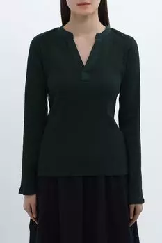 Лонгслив хлопковый с v-вырезом OVS