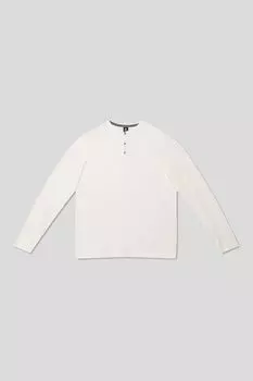 Лонгслив хлопковый с воротником на пуговицах LERROS