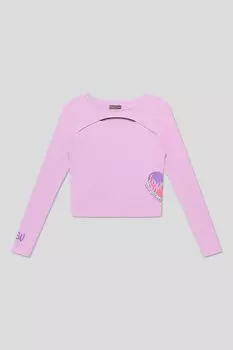 Лонгслив хлопковый с вырезом OVS