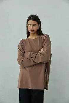 Лонгслив хлопковый свободного кроя PENNYMANNY