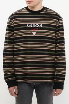 Лонгслив хлопковый в полоску Guess Jeans