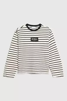 Лонгслив хлопковый в полоску Mayoral