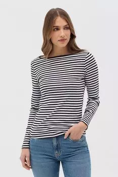 Лонгслив хлопковый в полоску OVS