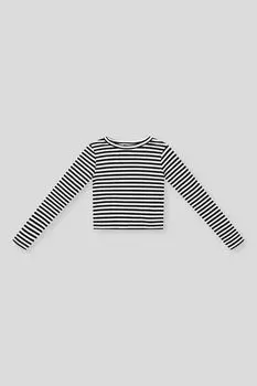 Лонгслив хлопковый в полоску OVS