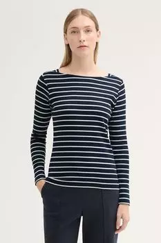 Лонгслив хлопковый в полоску TOM TAILOR