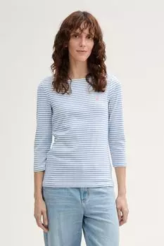 Лонгслив хлопковый в полоску TOM TAILOR