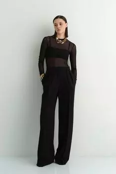 Лонгслив из прозрачной сетки LAROOM