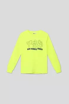 Лонгслив из смесового хлопка с принтом IDO