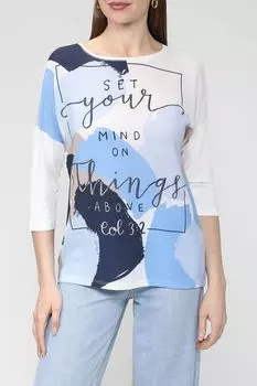 Лонгслив из вискозы с принтом Bianca