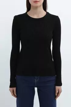 Лонгслив однотонный в рубчик OVS