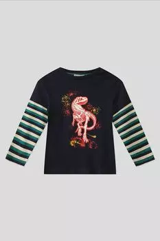 Лонгслив с принтом Динозавра DPAM