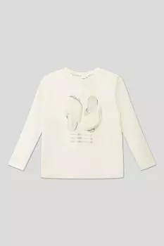 Лонгслив с принтом и декором IDO