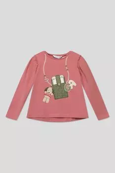 Лонгслив с принтом и декором Mayoral