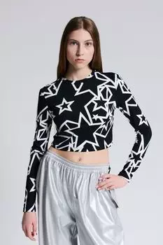 Лонгслив с принтом укороченный ESCUTE Young