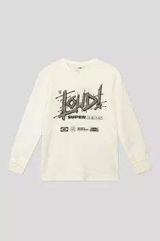 Лонгслив с текстовым принтом IDO