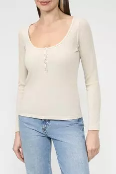 Лонгслив с вырезом на пуговицах PEPE JEANS