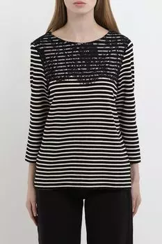 Лонгслив в полоску с кружевом Gerry Weber
