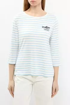 Лонгслив в полоску с принтом Comma