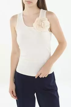 Майка хлопковая с цветком OVS