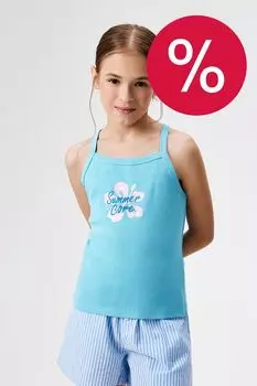 Майка хлопковая с принтом ACOOLA