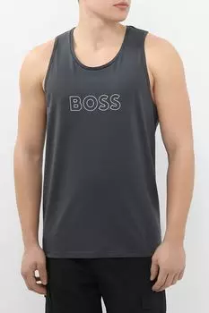 Майка хлопковая с принтом BOSS