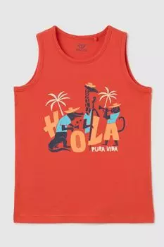 Майка хлопковая с принтом OVS