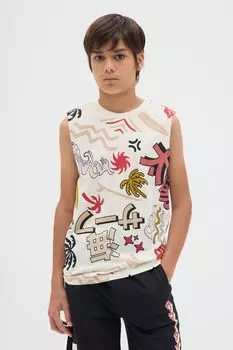 Майка хлопковая с принтом OVS