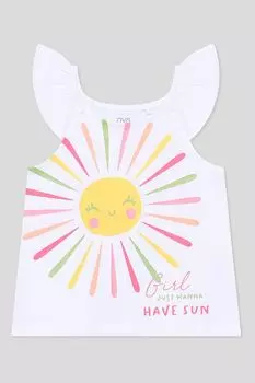 Майка хлопковая с принтом OVS