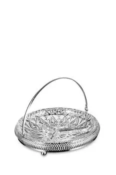 Менажница трехсекционная с ручкой Queen Anne