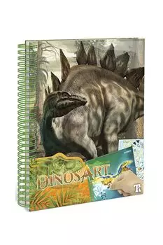 Набор аппликаций с наклейками по номерам Серия Dino DinosArt