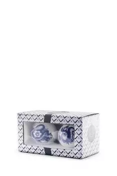 Набор фарфоровый из 2 елочных шаров в подарочной упаковке Объединение «Гжель»