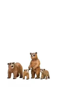 Набор фигурок серии Мир диких животных: Семья медведей Masai Mara