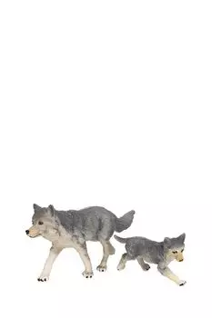 Набор фигурок серии Мир диких животных: Семья серых волков Masai Mara