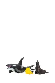 Набор фигурок серии Мир морских животных: Касатка, рыбка-лиса, морской лев Masai Mara