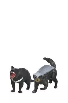 Набор фигурок Тасманский дьявол и барсук медоед серии Мир диких животных Masai Mara