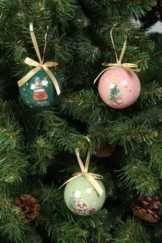 Набор из 14 елочных шаров с принтом Vintage COINCASA