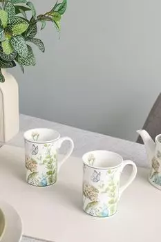 Набор из 2 фарфоровых чашек Botanico COINCASA